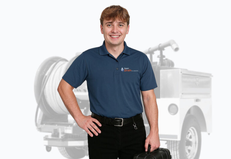 Super Drain St.Catharines plumber with a tool bag
