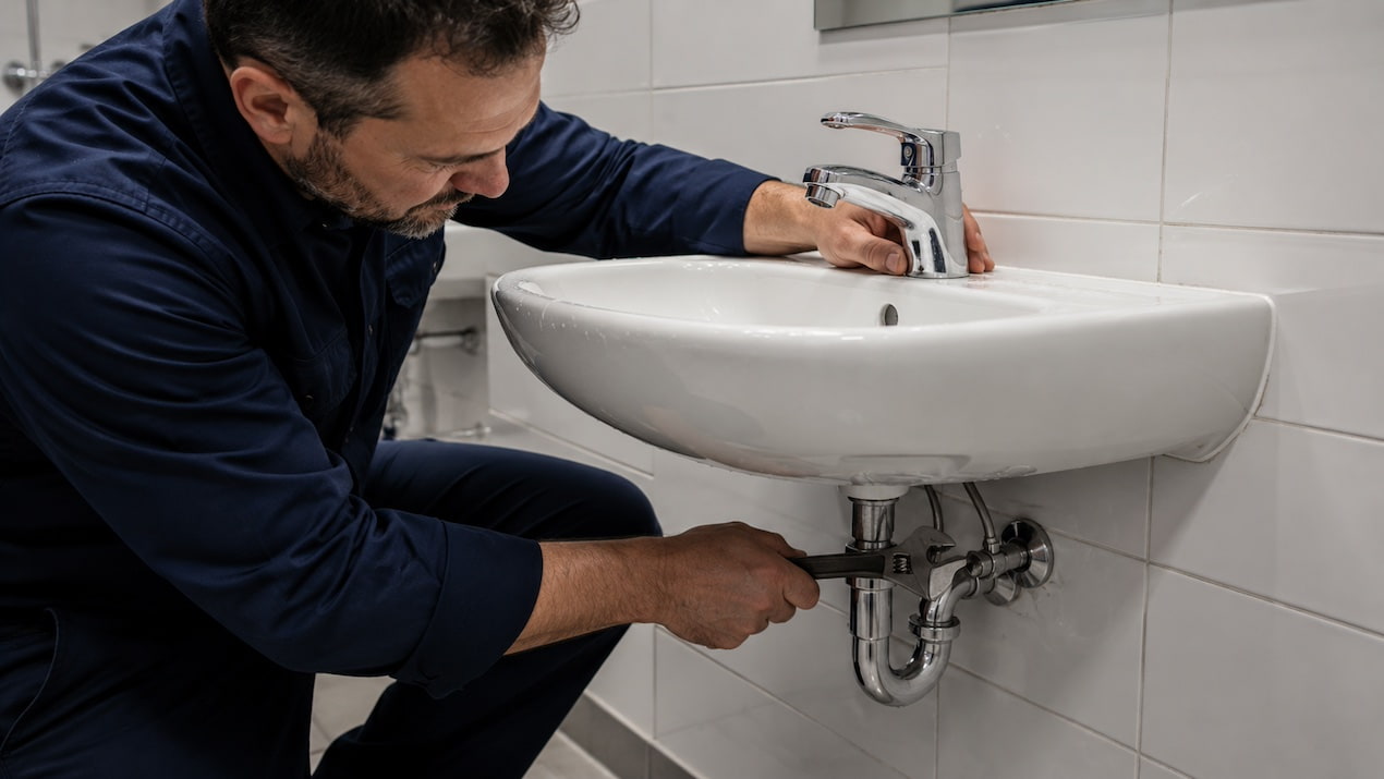commercial washroom plumbing