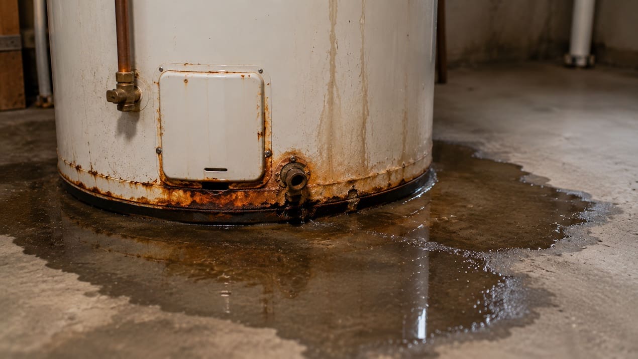 water heater leaking
