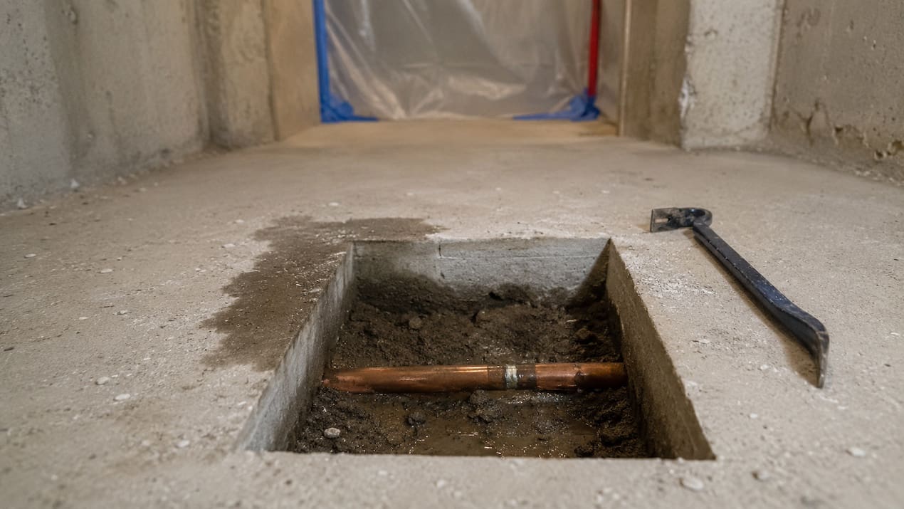water line leak
