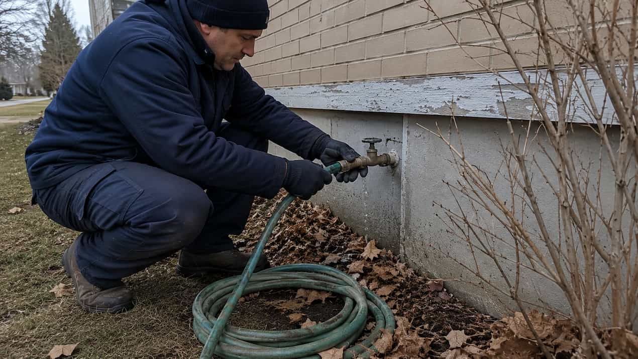 fall hose bib shutdown